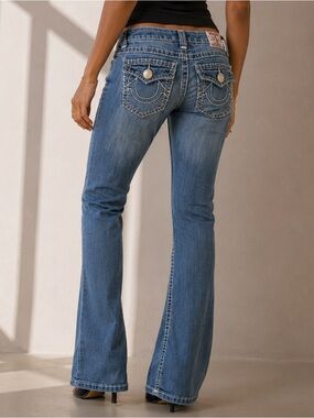 Y2K True Religion Joey Bootcut Low Rise Jeans